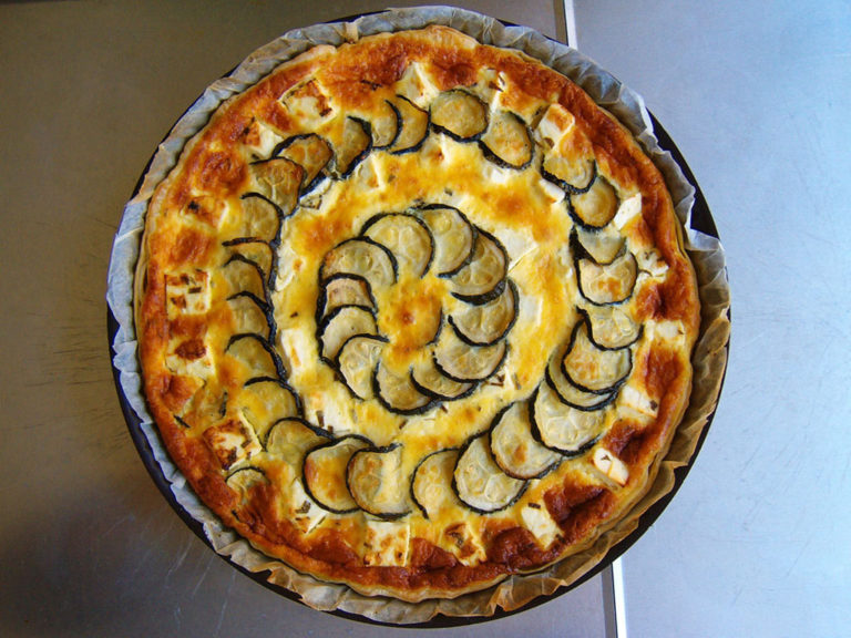 touches d’originalité - tarte aux courgettes locales